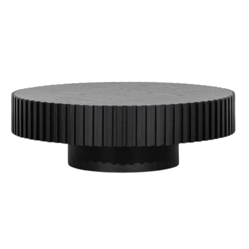 The Round Black Coffee Table